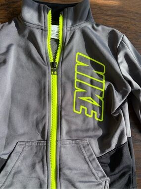 Nike Gray Neon Zip Jacket 3T